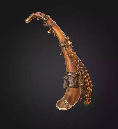 Traditional Indian Shehnai Low-poly 3D model