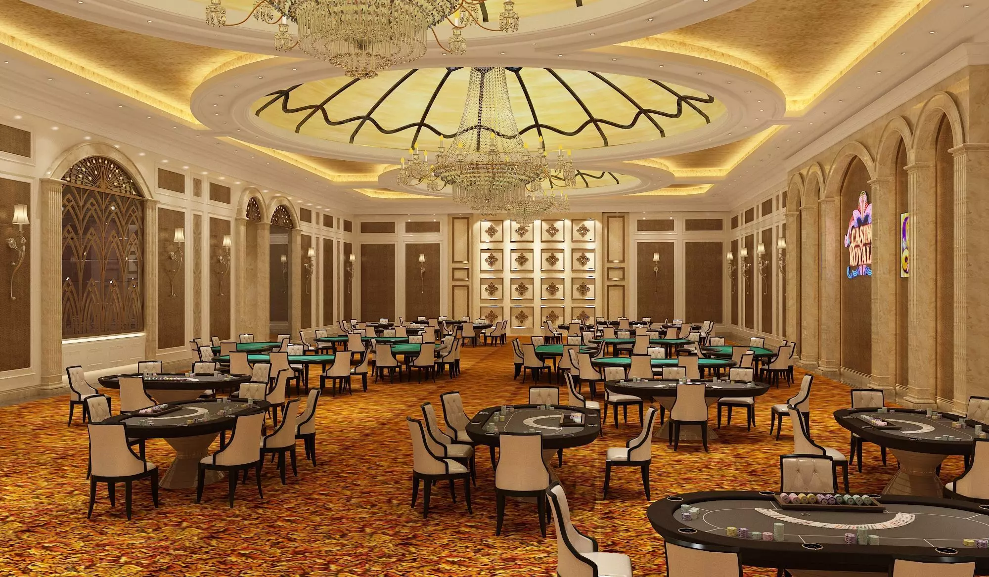 Casino Hall 01 3D model