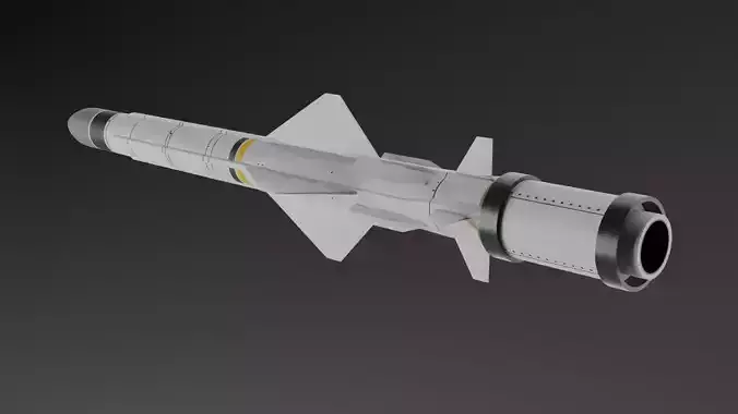 Exocet MM40 Block 3C Low Poly Game-Ready Missile