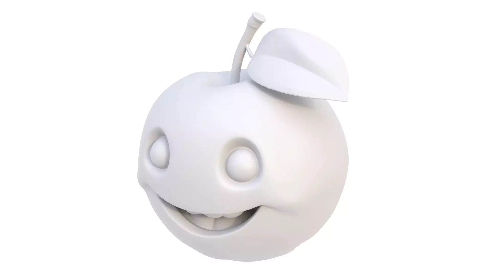 Smiling Apricot 3D model_0