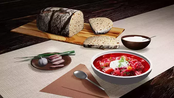 Traditional Ukrainian Borscht Set