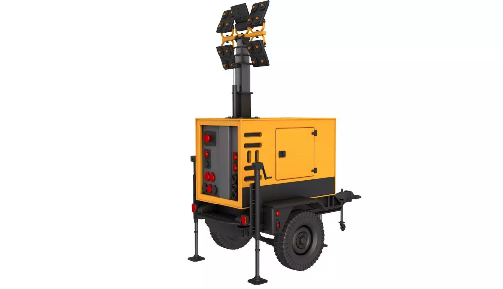 Mobile Construction Light Generator 3D model_0