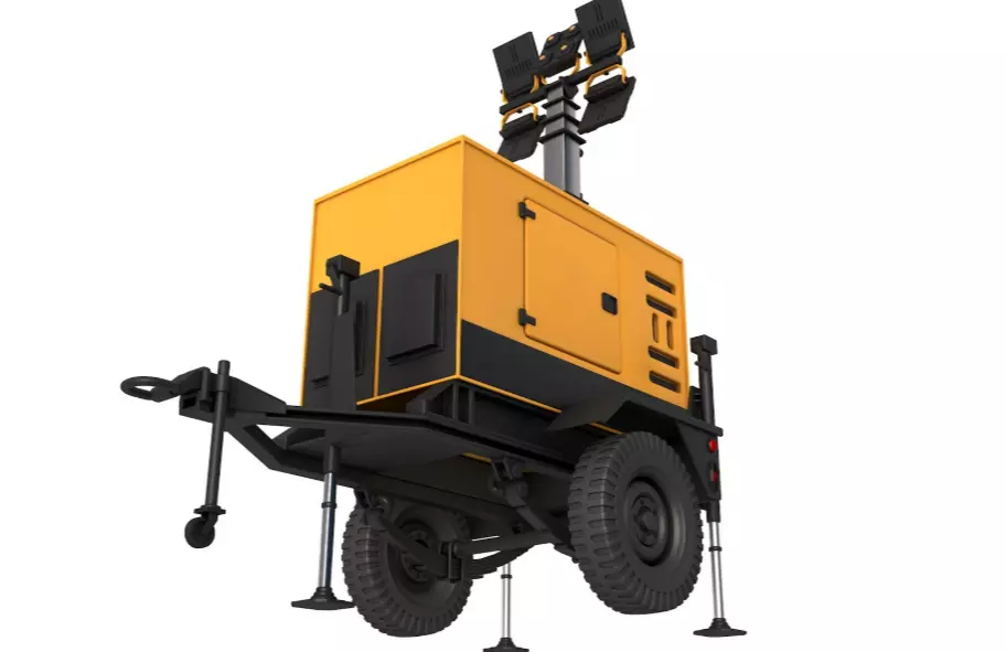 Mobile Construction Light Generator 3D model_4