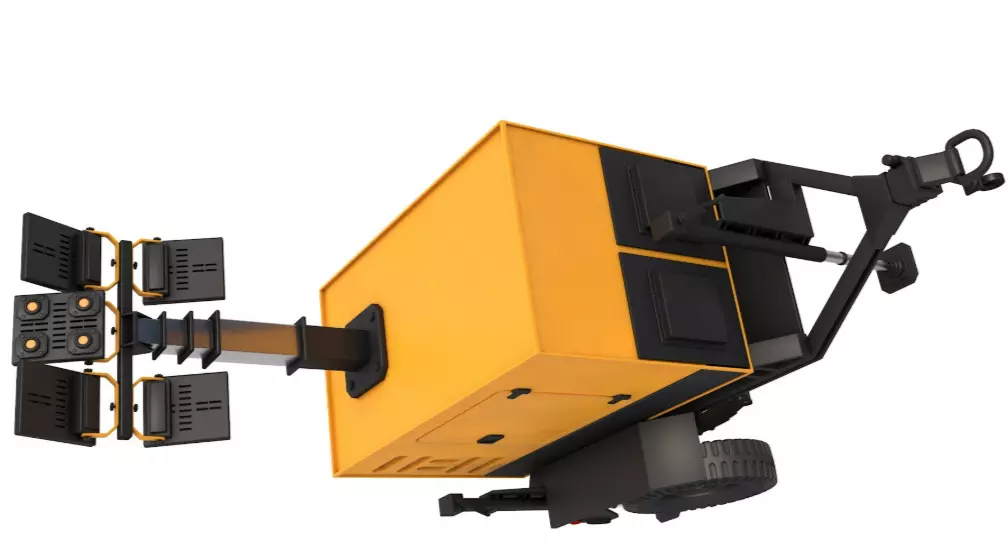 Mobile Construction Light Generator 3D model_5
