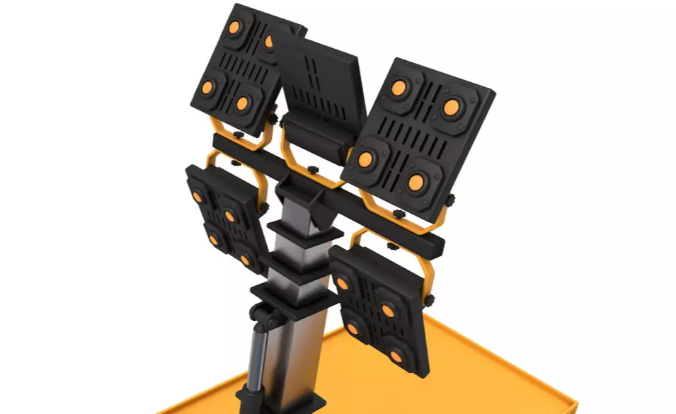Mobile Construction Light Generator 3D model_6