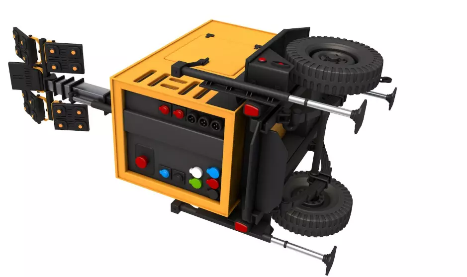 Mobile Construction Light Generator 3D model_3