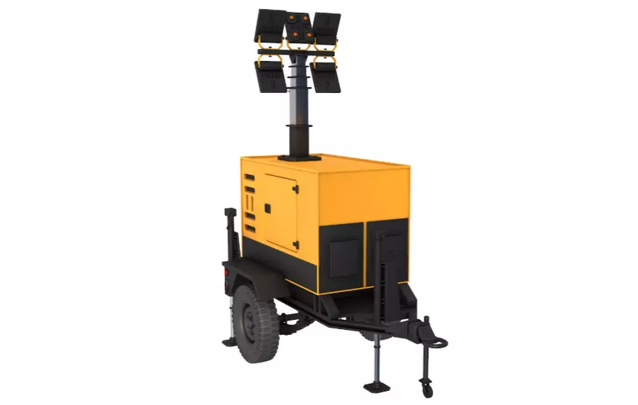 Mobile Construction Light Generator 3D model_1