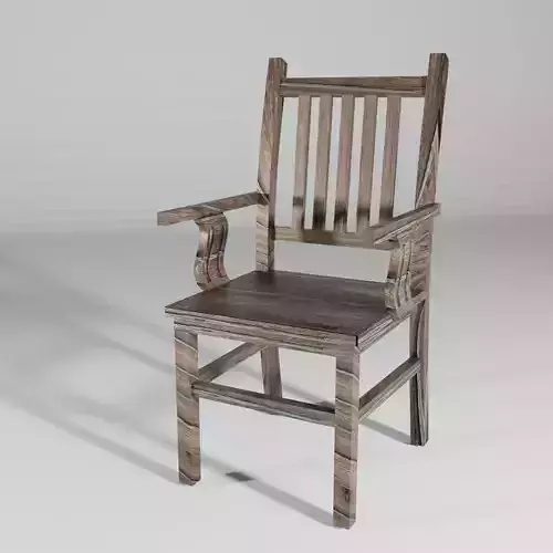 Wooden Chair 3D Model