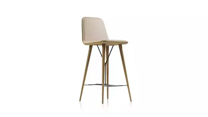 Spine Barstool by Fredericia 3D model