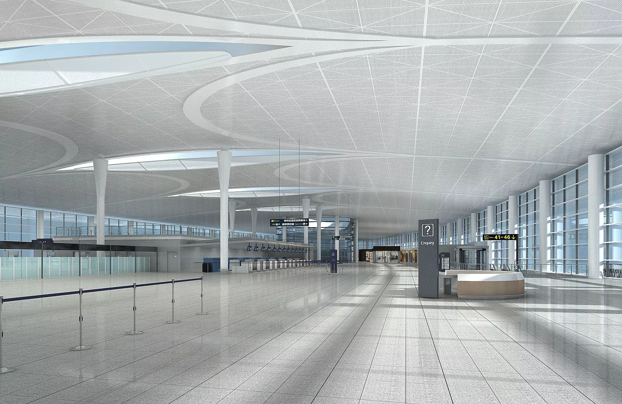 Airport Terminal Interior 03 3D model