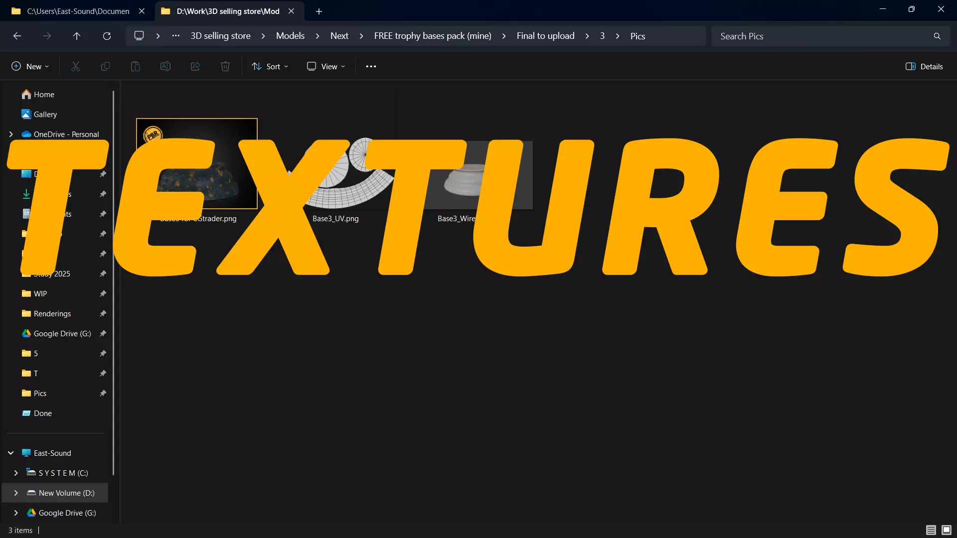 Antique Trophy Award Pedestal 3D model_4
