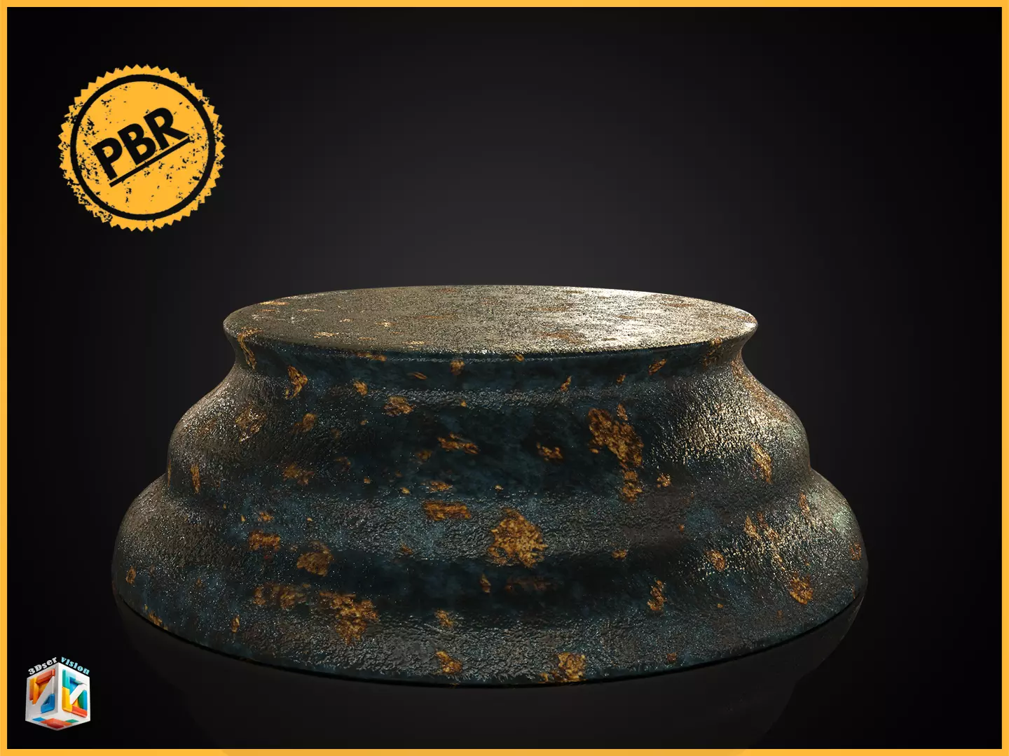 Antique Trophy Award Pedestal 3D model_0