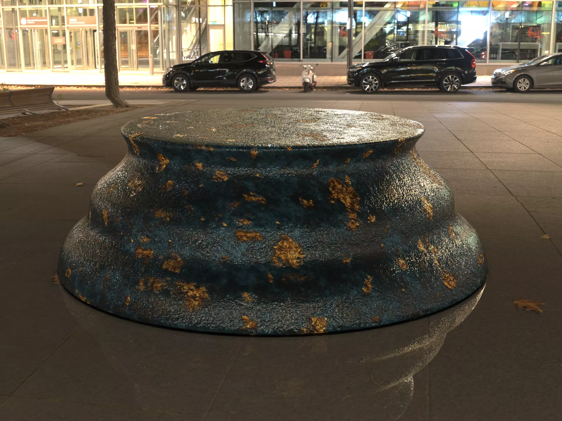 Antique Trophy Award Pedestal 3D model_1