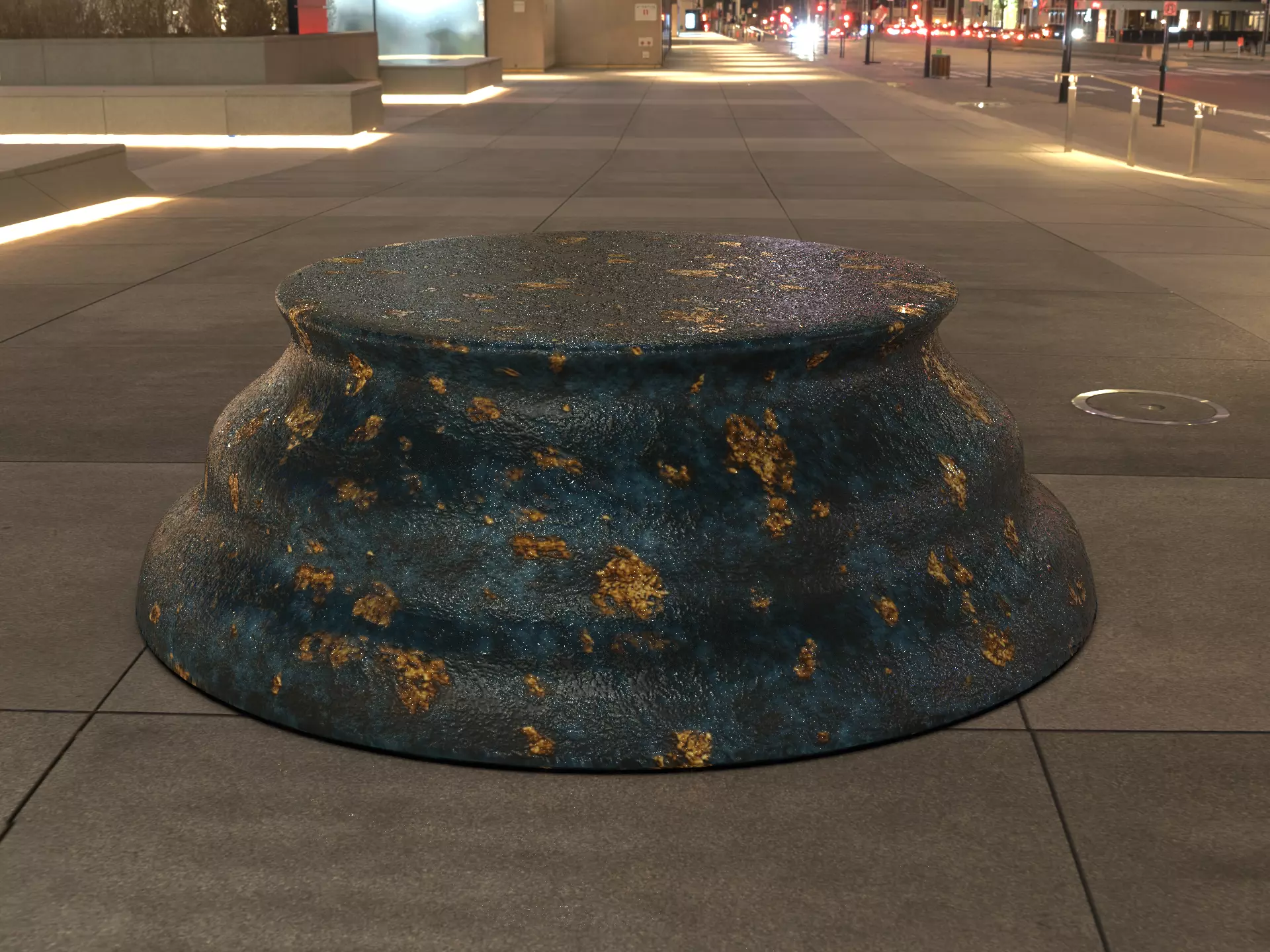 Antique Trophy Award Pedestal 3D model_6