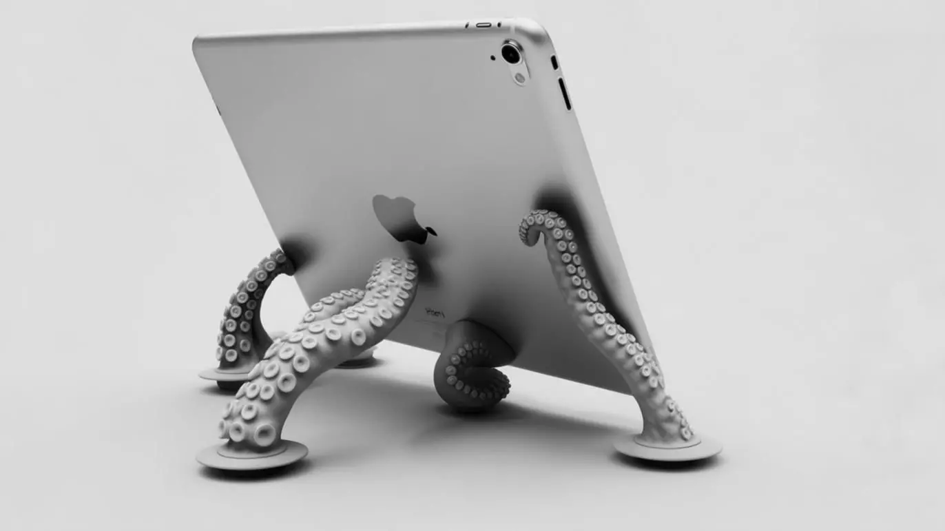Octopus Tentacle Tablet Stand 3D print model_3