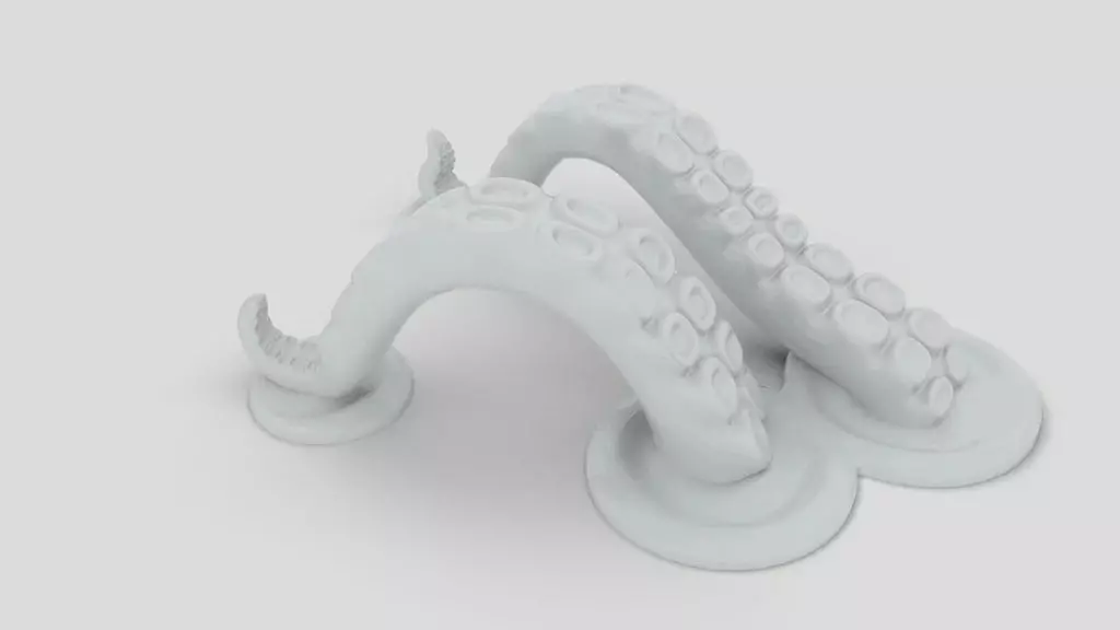 Octopus Tentacle Tablet Stand 3D print model_2