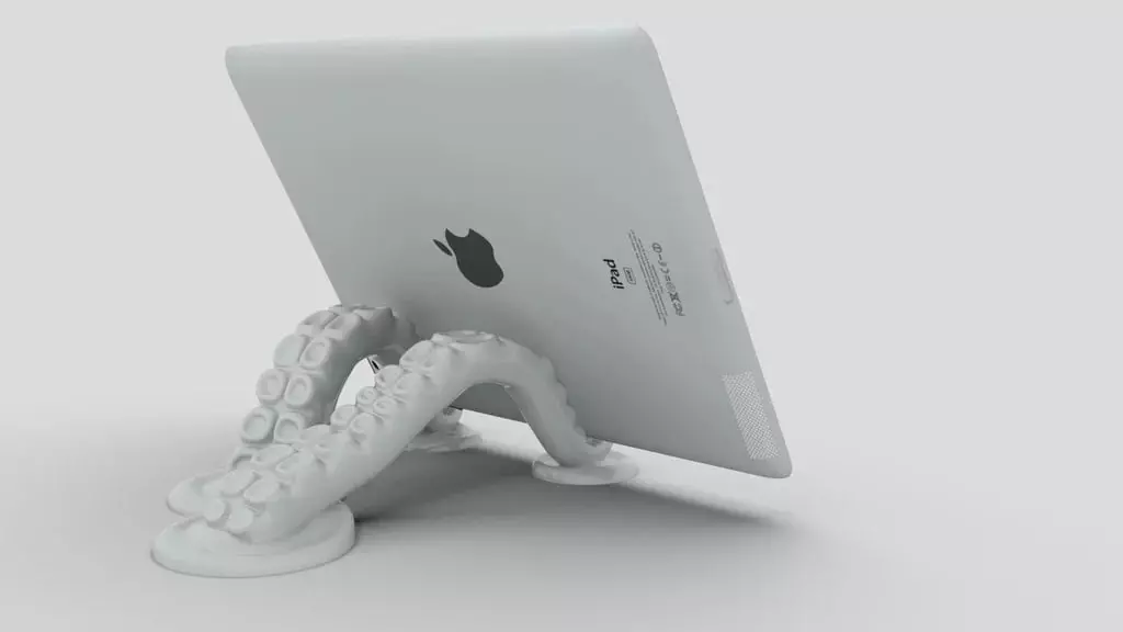 Octopus Tentacle Tablet Stand 3D print model_4