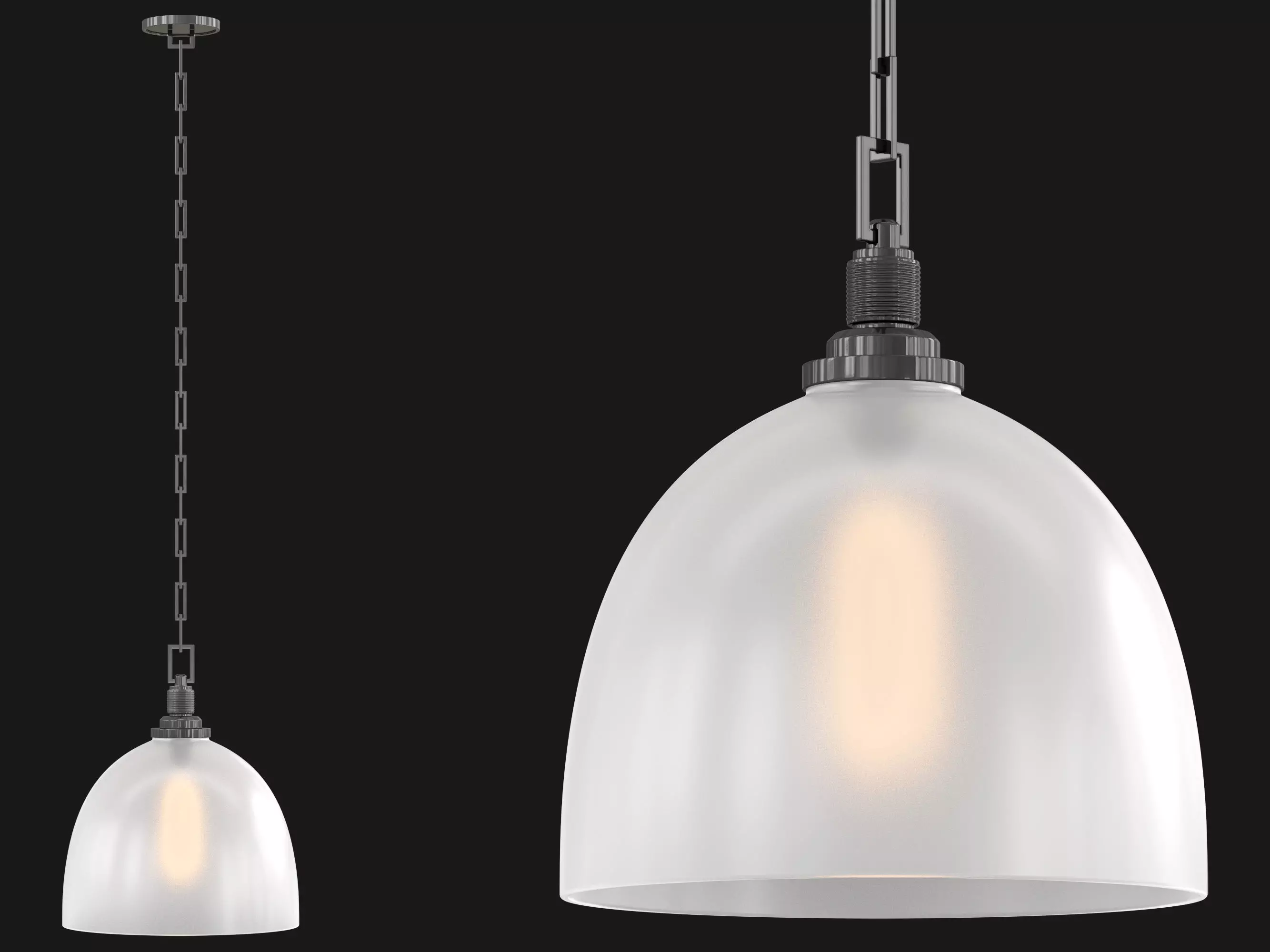 Cloche Pendant Light 3D model_1