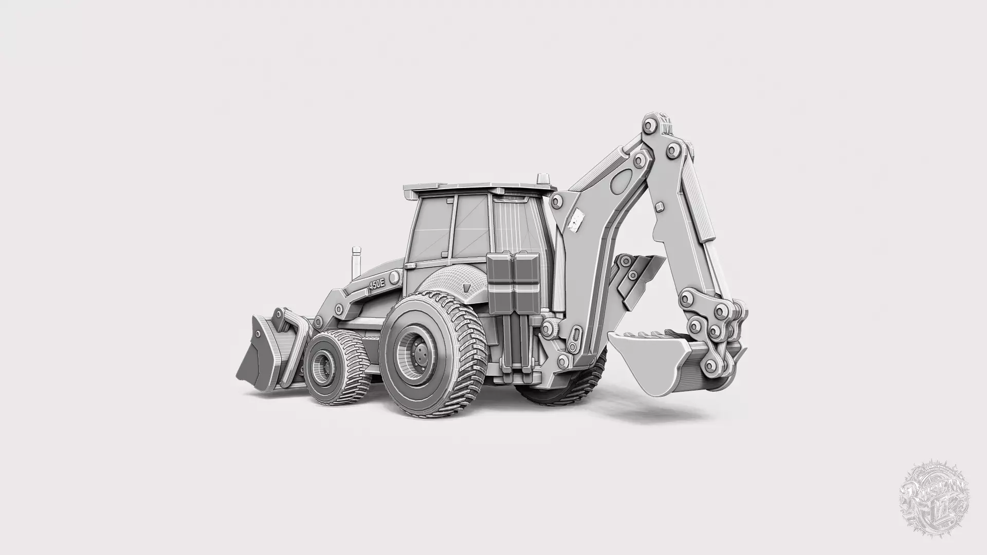Backhoe Loader RoZ 3D print model_2