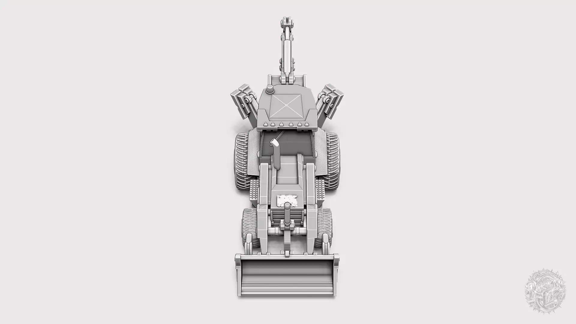Backhoe Loader RoZ 3D print model_6