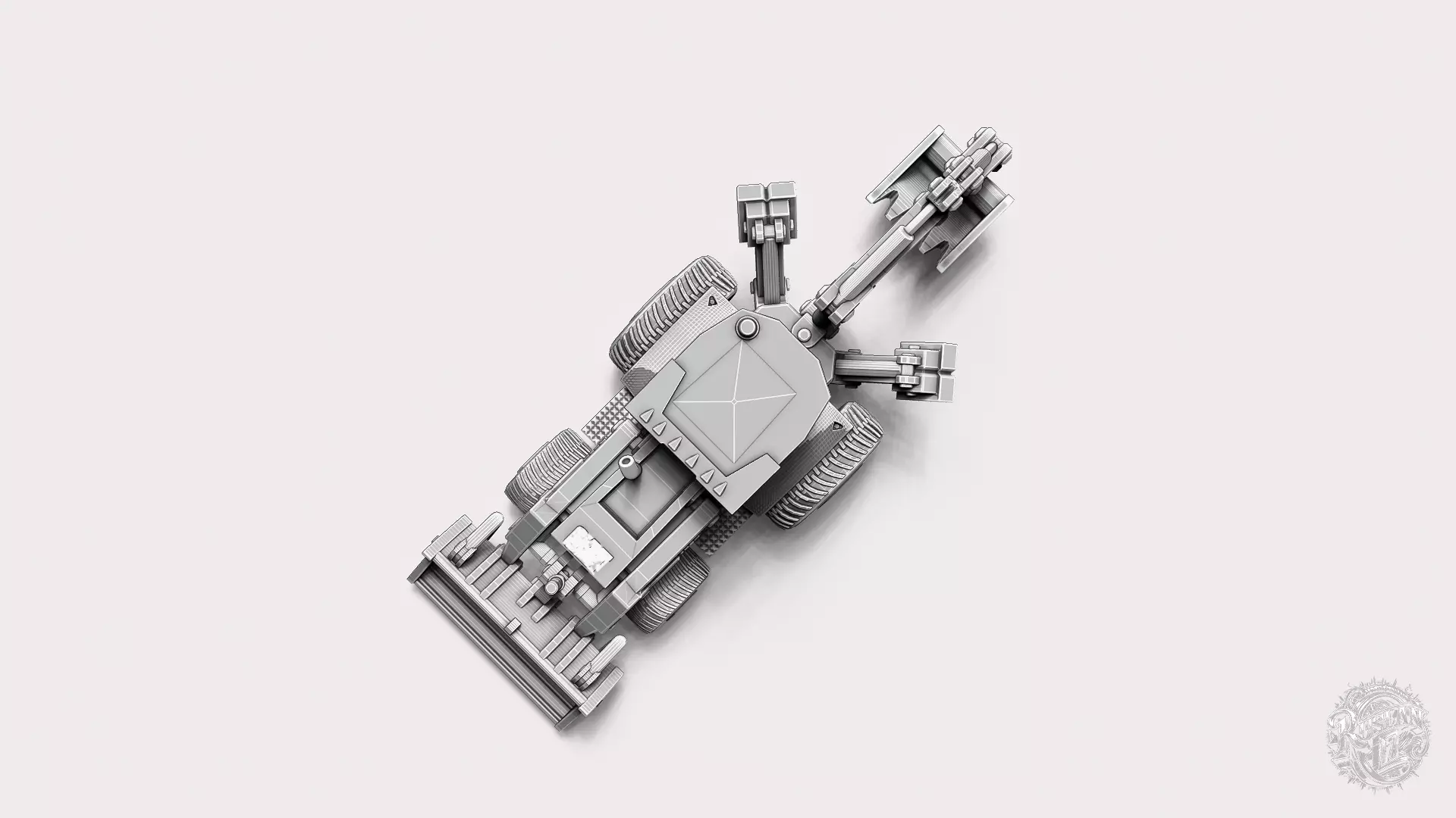 Backhoe Loader RoZ 3D print model_7