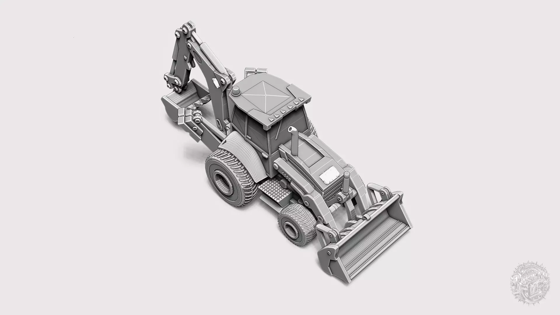 Backhoe Loader RoZ 3D print model_5