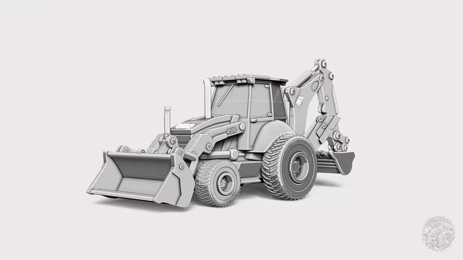 Backhoe Loader RoZ 3D print model_0