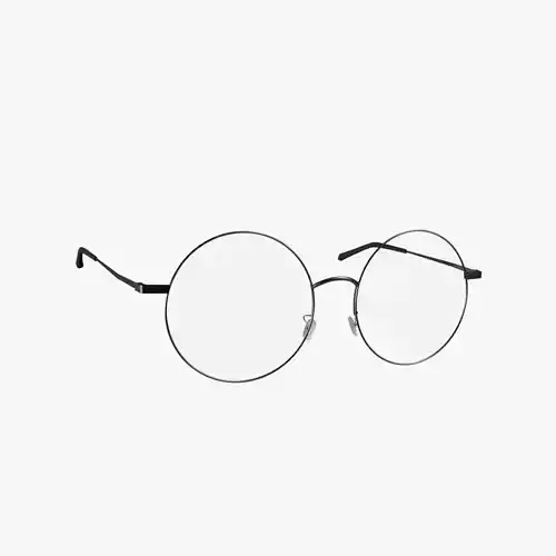 Round Glasses 01 3D model