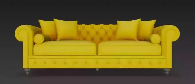 Luxury Sofa 3d Model including texture material