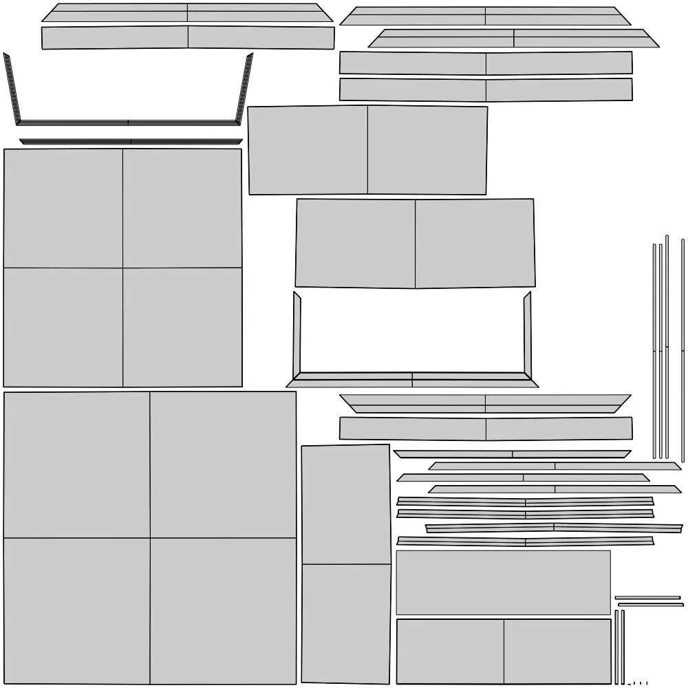 Golden Trophy Award Base 3D model_2