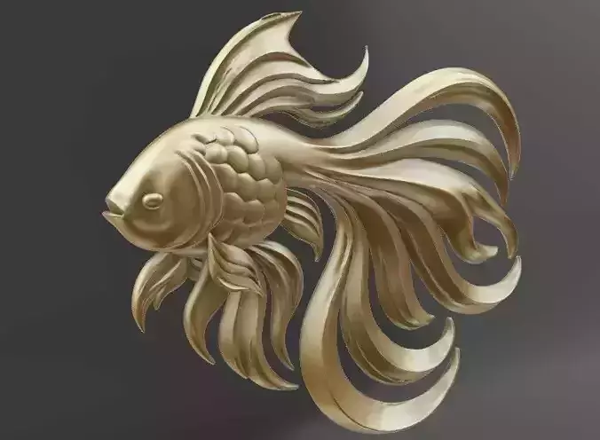 Golden Fish 3D Model