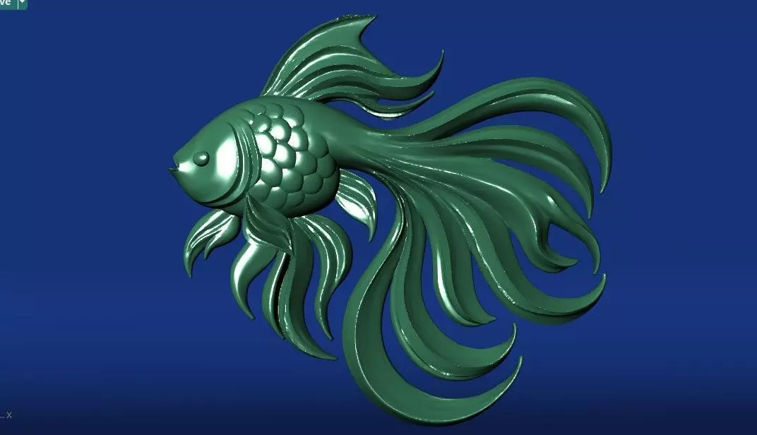 Golden Fish 3D Model Free 3D print model_2