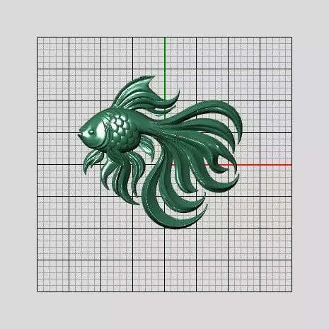 Golden Fish 3D Model Free 3D print model_3