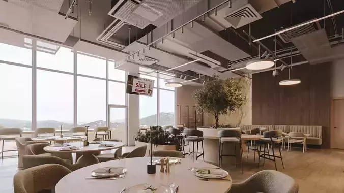 restaurant interior 3D model