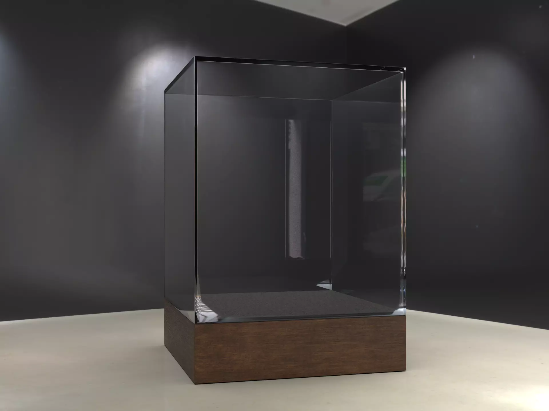 Glass Display Trophy Award Case 3D model_9