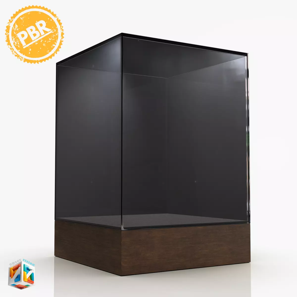 Glass Display Trophy Award Case 3D model_10
