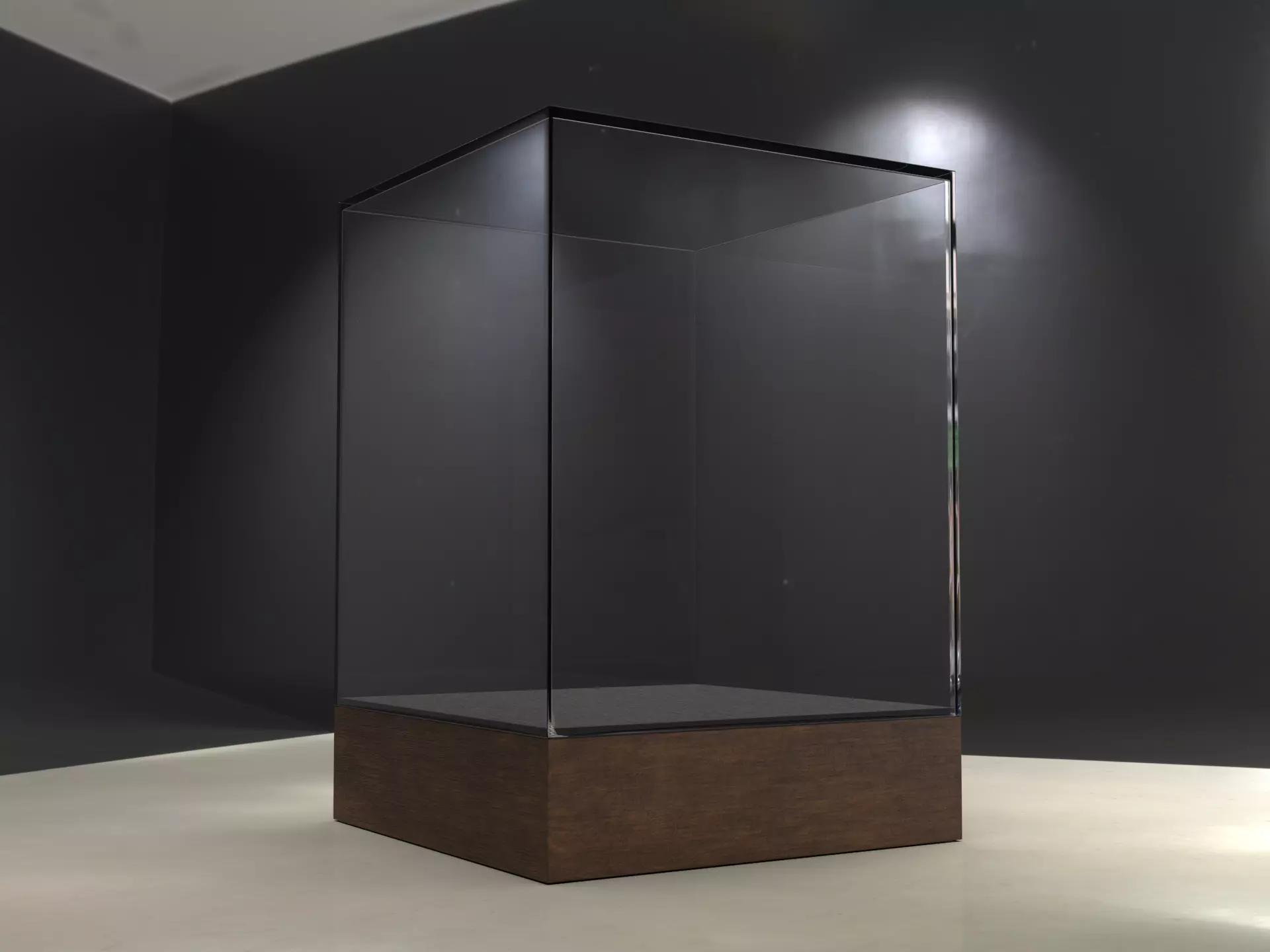 Glass Display Trophy Award Case 3D model_8