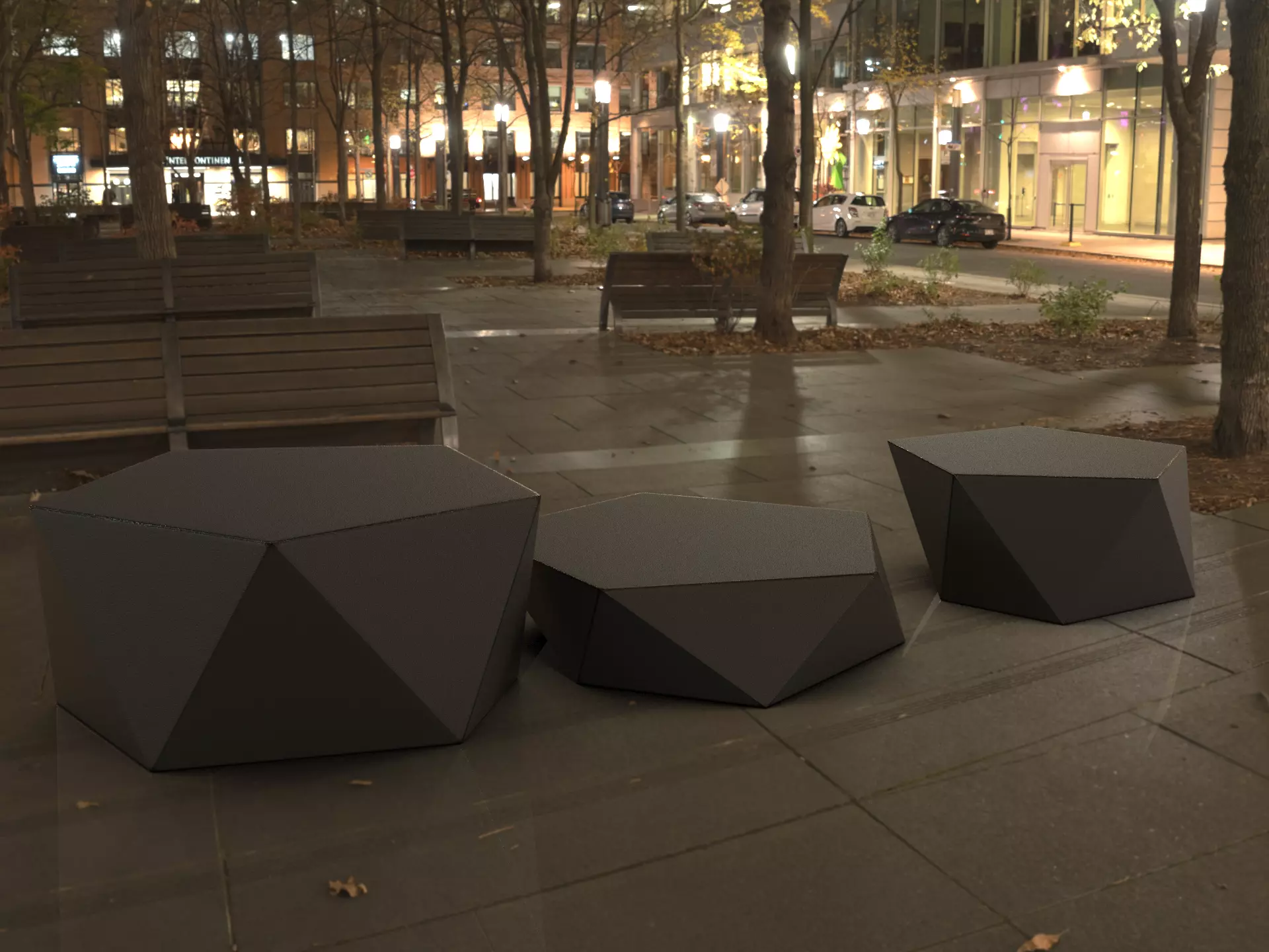 Geometric Trophy Award 3 Bases Pack 3D model_7