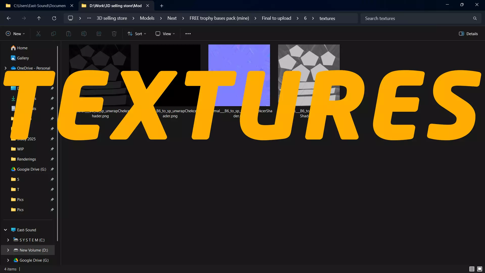 Geometric Trophy Award 3 Bases Pack 3D model_4