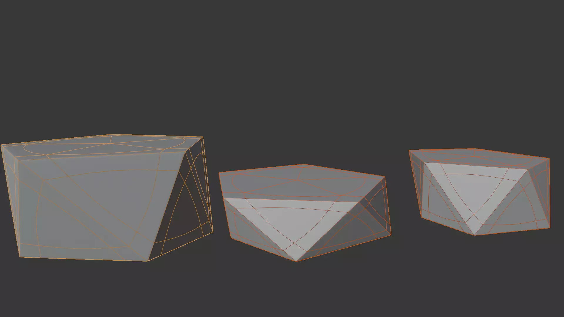 Geometric Trophy Award 3 Bases Pack 3D model_3