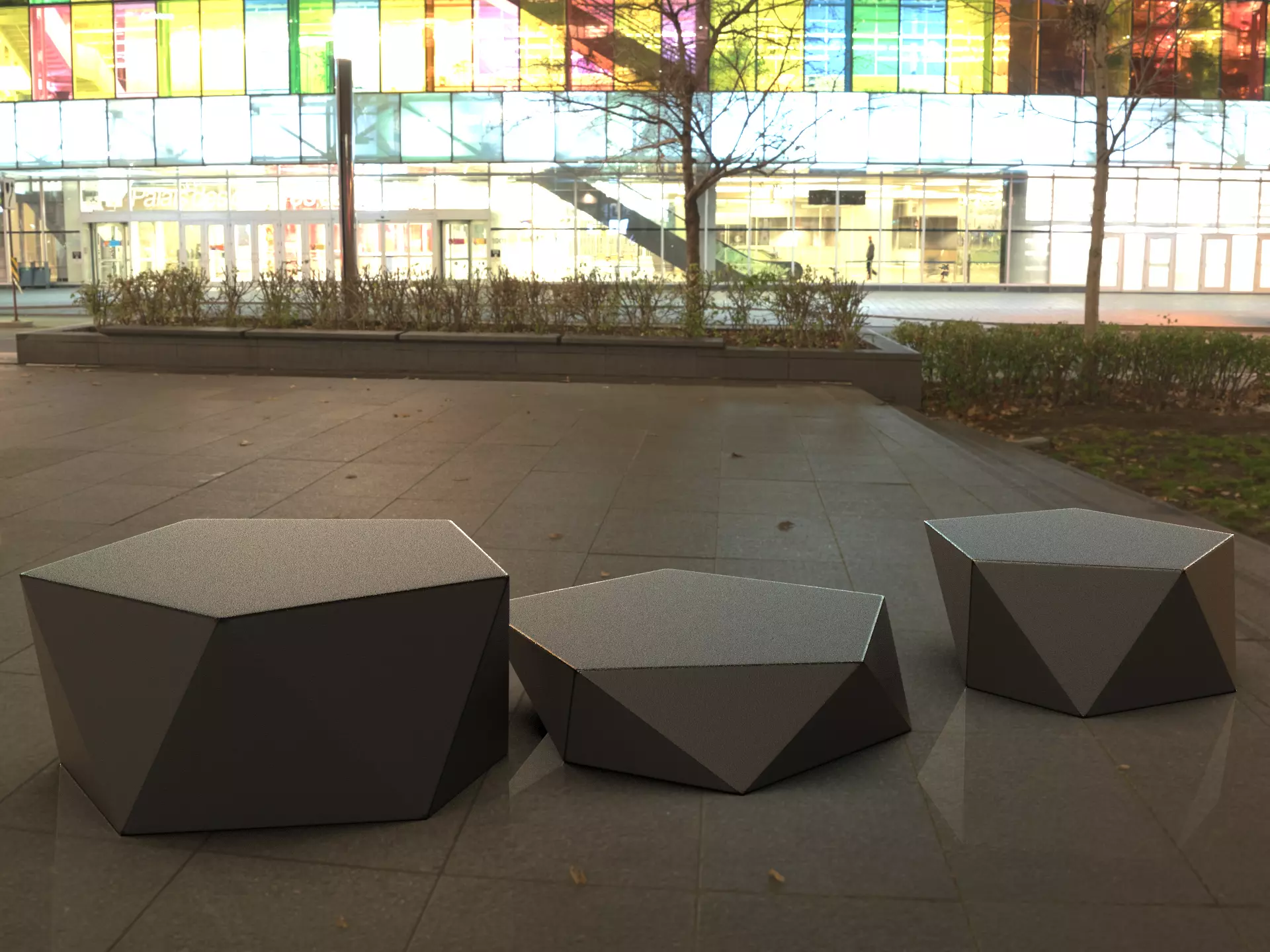 Geometric Trophy Award 3 Bases Pack 3D model_1