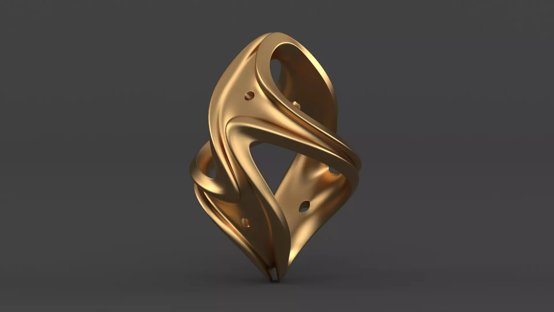 Golden Pendant Free 3D model