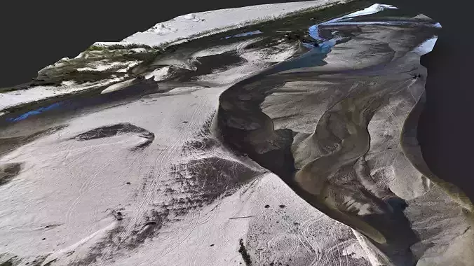 river beach sand terrain patch pt6 PBR photogrammetry