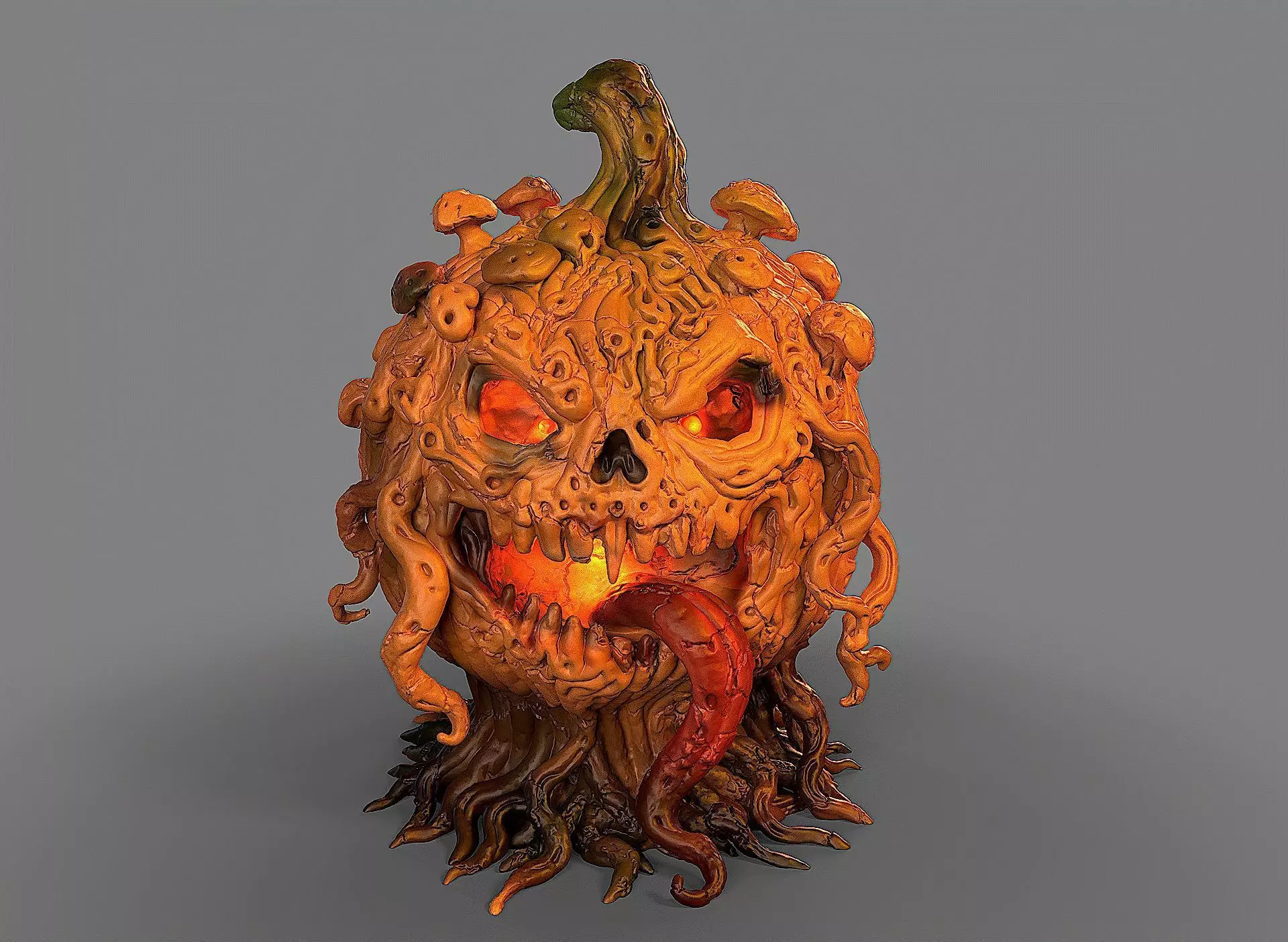 Halloween pumpkin stand 3D print model_0