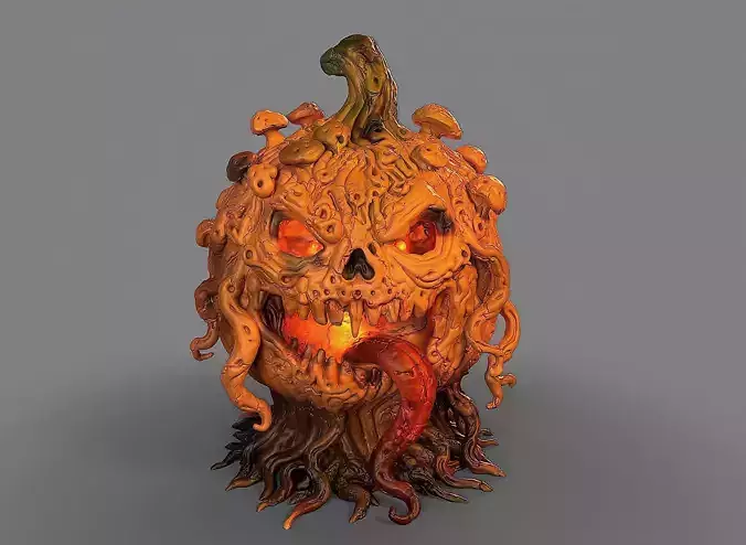 Halloween pumpkin stand 3D print model