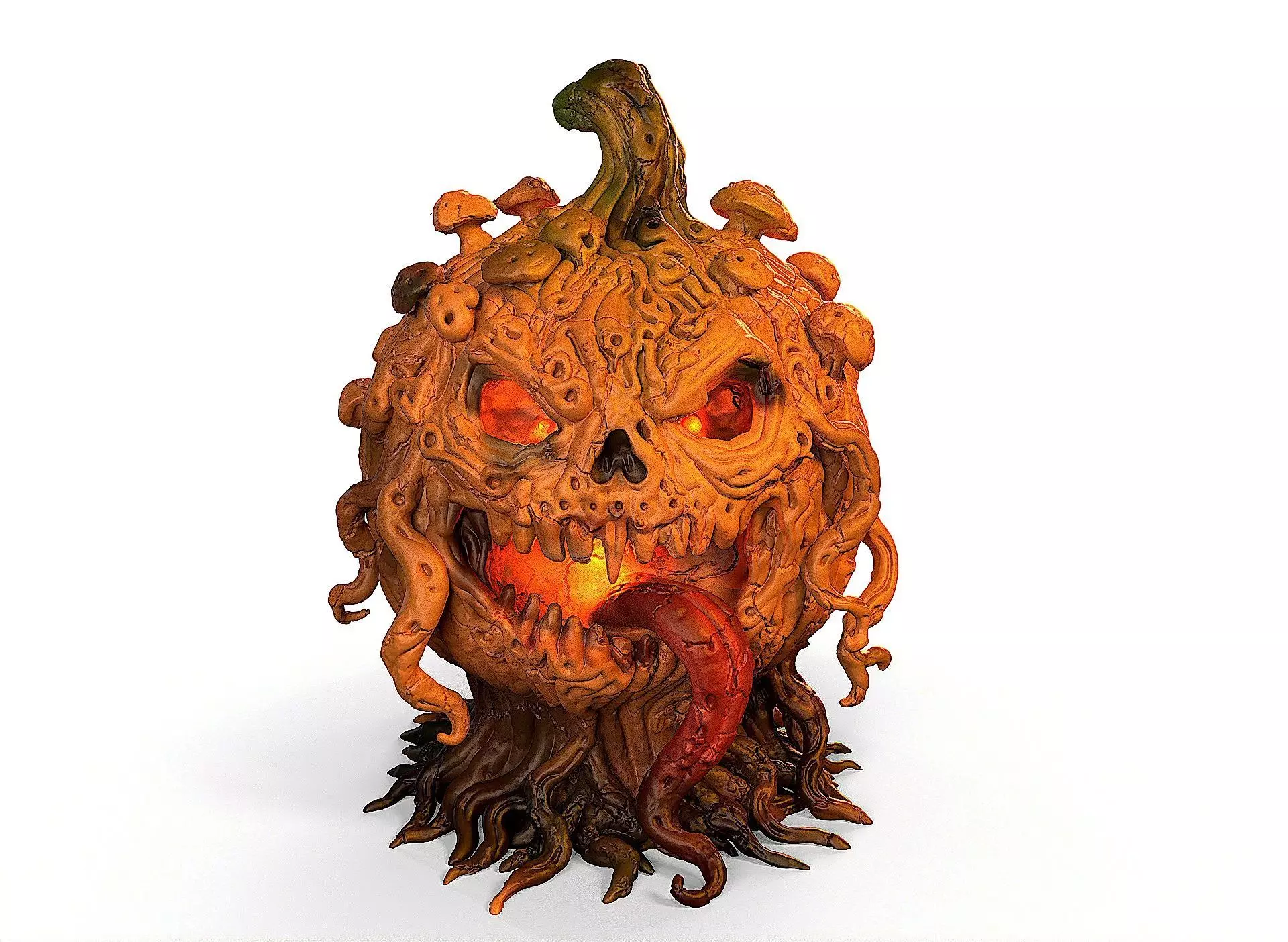Halloween pumpkin stand 3D print model_1