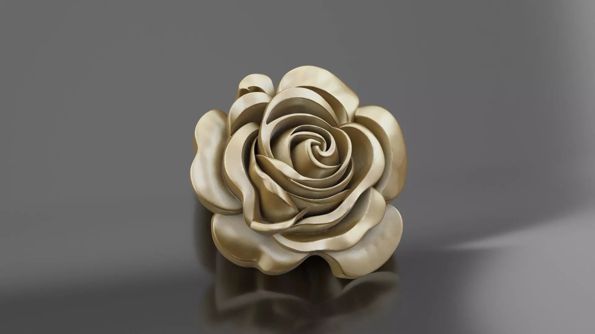 Golden Rose 3D Model Free 3D print model_0
