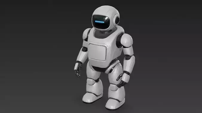Robust Humanoid Robot PBR 3D Model
