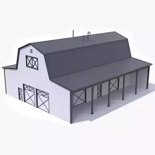 Farm Barn 18 Low-poly 3D model