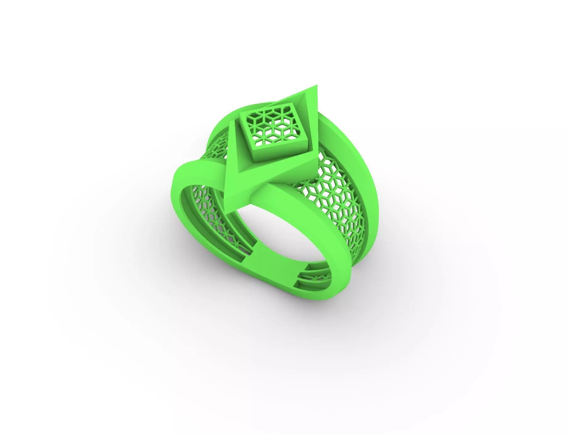 Facet Weave Ring 3D print model_5